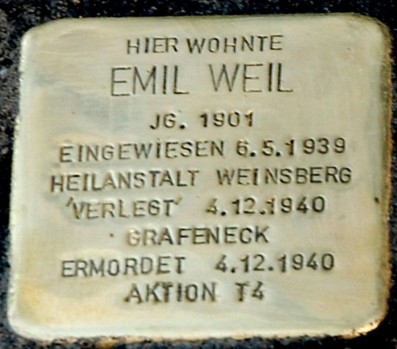Stolperstein für Emil Weil